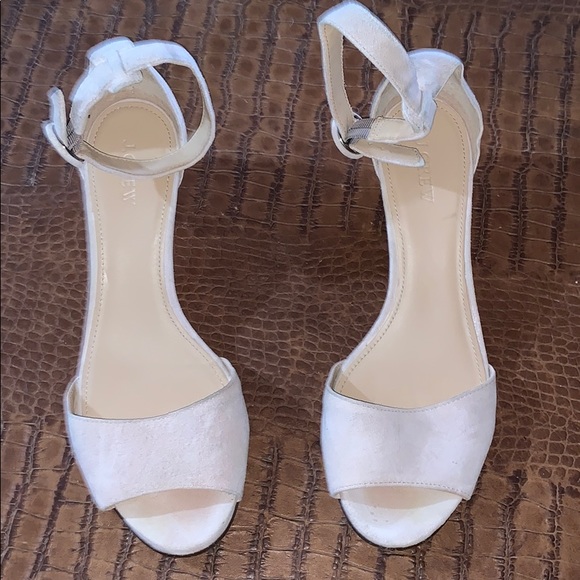 J Crew Blush Suede Wedge Shoes Size 9.5 - Picture 1 of 7